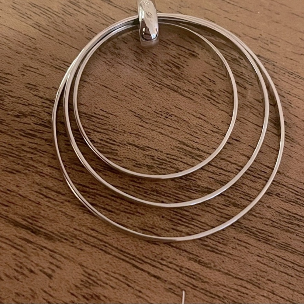 Triple Hoop Silver Pendant
